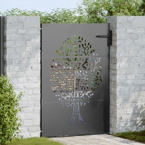 vidaXL Portão de Jardim Preto 100 x 125 cm Aço com Revestimento em Pó