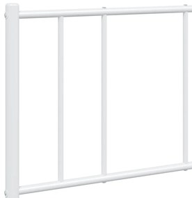 Estrutura de cama com cabeceira e pés 120x190 cm metal branco