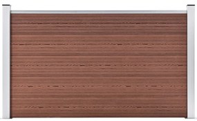 49072 vidaXL Painel de vedação para jardim 180x105 cm WPC castanho