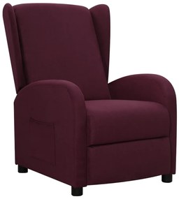 vidaXL Poltrona reclinável tecido roxo