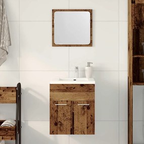 vidaXL 2 pcs conj. móveis casa banho derivados madeira madeira velha