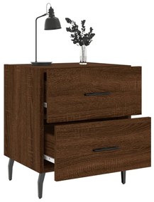 Mesa de cabeceira 2 pcs derivados de madeira carvalho castanho