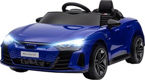 Carro elétrico infantil de 12 V - comando parental - efeitos sonoros e luminosos - Audi RS E-tron GT azul