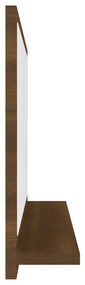 Espelho WC 60x10,5x37 cm derivados de madeira carvalho castanho