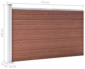 Painel de vedação para jardim 175x105 cm WPC castanho