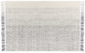 Tapete de lã branca e cinzenta 160 x 230 cm OMERLI Beliani