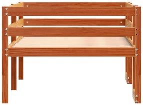 Estrutura de cama infantil 90x190 cm pinho maciço castanho-mel