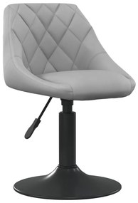 vidaXL Cadeira de jantar veludo cinzento-claro