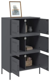 Aparador alto 68x39x113 cm aço antracite