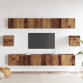 Conjunto de Armários de TV com 6 Peças Madeira Envelhecida