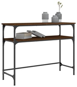 Mesa consola 100x35,5x75 cm derivados madeira carvalho castanho