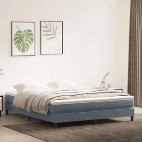 vidaXL Cama com molas sem colchão 180x220 cm veludo cinzento-escuro