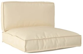 vidaXL Conjunto de Almofadas para Palete 2 pcs Bege 80 x 80 x 12 cm