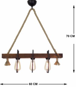 Chandelier Demir – Nogal – 10 x 60 x 70 cm