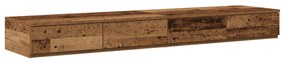 Cama de Armazenamento Madeira Antiga 140x190 cm