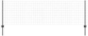 vidaXL Cerca e Poste Cinzeto 0,8 x 10 m Aço