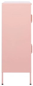 Armário de arrumação aço 80x35x101,5 cm rosa