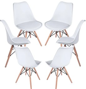 Pack 6 Cadeiras Tilsen - Branco