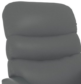 Poltrona reclinável elétrica couro artificial cinzento