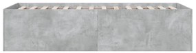 Estrutura de cama 75x190 cm derivados de madeira cinza cimento
