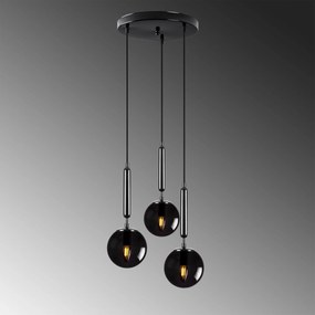 Candeeiro Suspenso King – Preto – 34 x 34 x 134 cm
