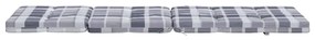 Almofadões p/ cadeira terraço 2 pcs tecido oxford xadrez cinza
