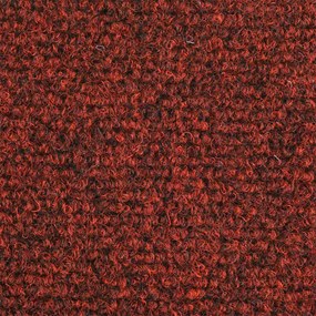 Tapetes de escada adesivos 15 pcs 56x17x3 cm vermelho