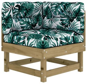 6 pcs conjunto lounge de jardim c/ almofadões pinho impregnado