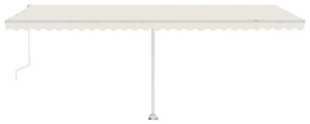 Toldo automático com LED e sensor de vento 600x350 cm creme