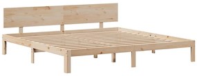 Estrutura de cama c/ gavetas 180x200 cm madeira de pinho maciça