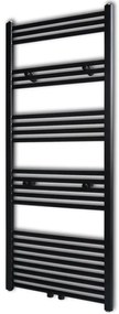 Aquecedor toalhas casa de banho liso 600 x 1424 mm preto