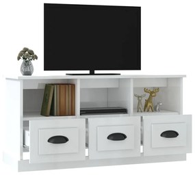 Móvel p/ TV 100x35x50 cm derivados de madeira branco brilhante