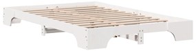 Estrutura de Cama Branca Madeira 140 x 190 cm Estrutura de Cama