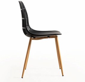 Conjunto de 2 Cadeiras Beckan Preto - Design Nórdico
