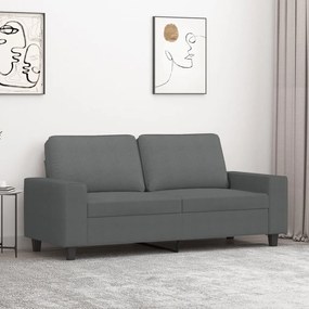 vidaXL Sofá de 2 lugares em tecido 140 cm cinzento-escuro