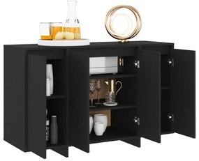 Aparador 120x41x75 cm aglomerado preto
