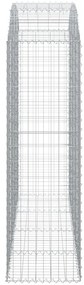 Cesto gabião arqueado 200x50x160/180 cm ferro galvanizado