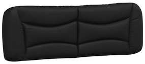 Cama com colchão 160x200 cm couro artificial preto