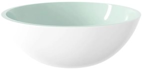 Lavatório 50x37x14 cm vidro branco