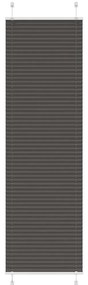 vidaXL Preto Plissada Cega 55x200 cm Largura Tecido 54,4 cm Poliéster