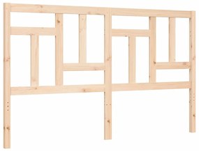 Estrutura de cama com cabeceira 160x200 cm madeira maciça
