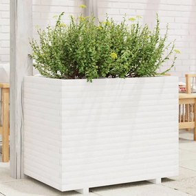 Vaso/floreira de jardim 90x60x72 cm pinho maciço branco