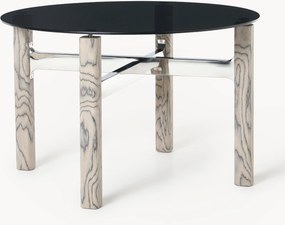 Mesa de jantar com tampo de vidro Sam, vários tamanhos