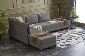 Sofá-Cama de Canto Fly – Castanho – 210x70x280 cm
