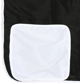 Cama alta criança c/ cortina 90x190cm pinho maciço branco/preto