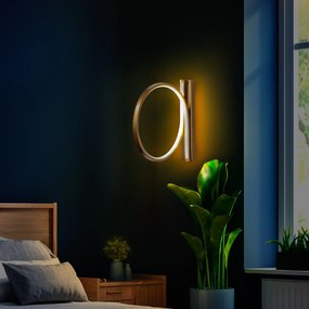 Aplique de Parede Halka – Dourado – Diâmetro 30 cm, Profundidade 50 cm
