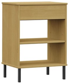 Móvel consola c/ pernas de metal pinho maciço OSLO castanho