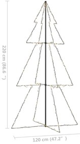 Árvore de Natal em cone 300 LEDs 120x220 cm interior e exterior