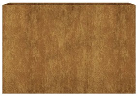 Canteiro elevado de jardim 120x40x80 cm aço corten