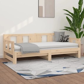 820282 vidaXL Estrutura sofá-cama de puxar 2x(90x200) cm madeira pinho maciço